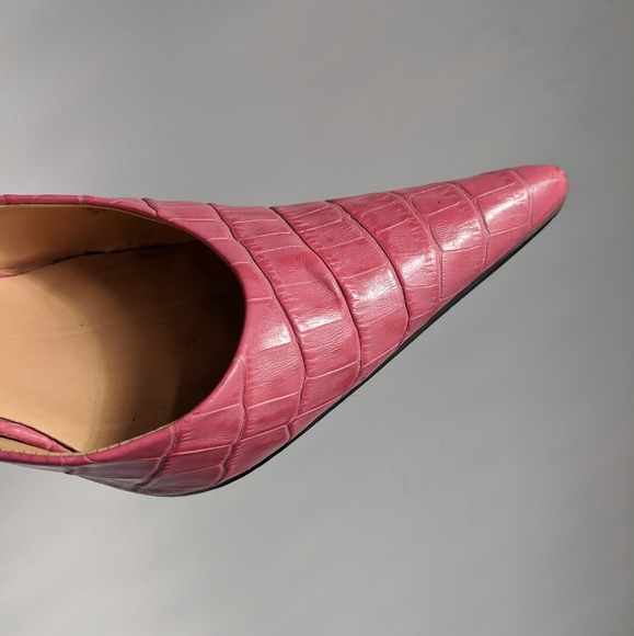 Aldo Crocodile Texture Leather Heels - Picture 9 of 10